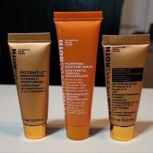 Peter Thomas Roth 3-Piece Set Potent-C Moisturizer x2 & Pumpkin Enzyme Mask, New